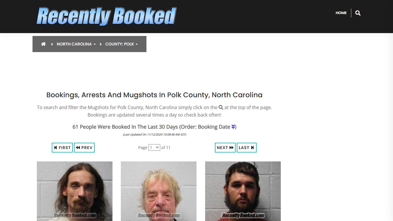 Bookings, Arrests and Mugshots in Polk County, North Carolina